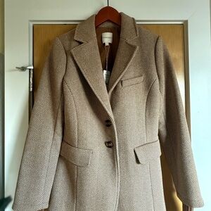 Favorite Daughter Brown Herringbone City Blazer - Small (NWT)